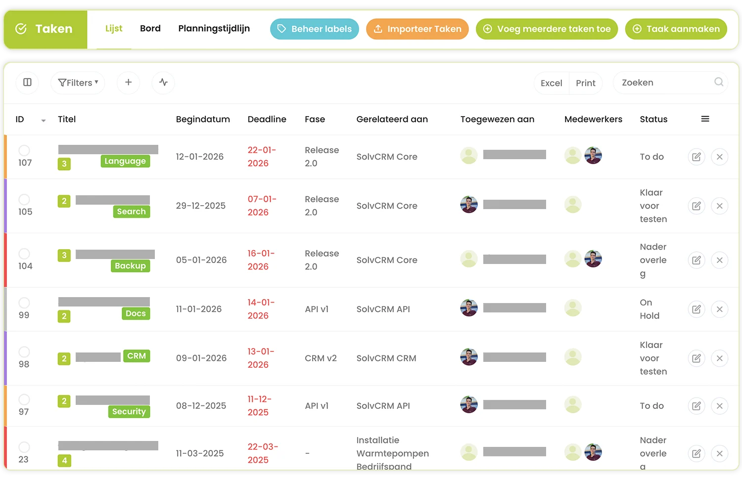 SolvCRM+ offertesoftware met klantinformatie en aangesloten bedrijfsprocessen
